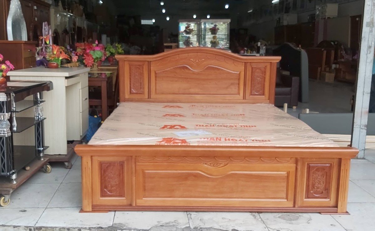 Giường ngủ 1m6 gỗ công nghiệp bền đẹp