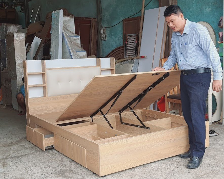 Giường ngủ gỗ công nghiệp MDF chống trầy