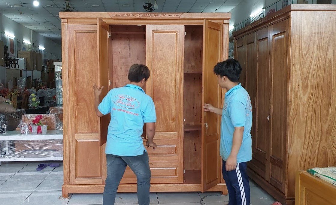 Tủ quần áo gỗ tự nhiên đẹp hiện đại