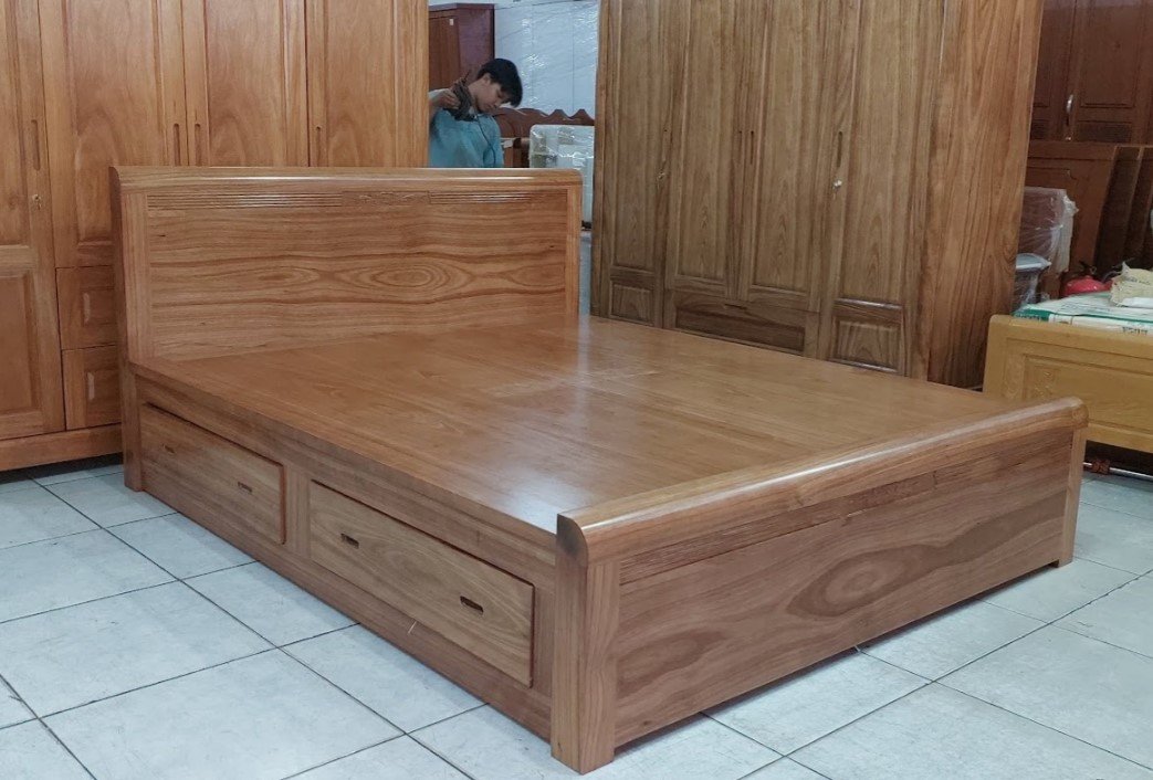 Bảng giá giường gỗ tự nhiên mới nhất 2026 theo kích thước