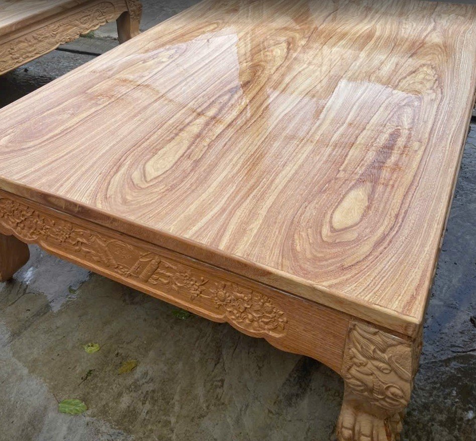 Đi văng gỗ gõ đỏ tự nhiên MS 3286 11 Đi văng gỗ gõ