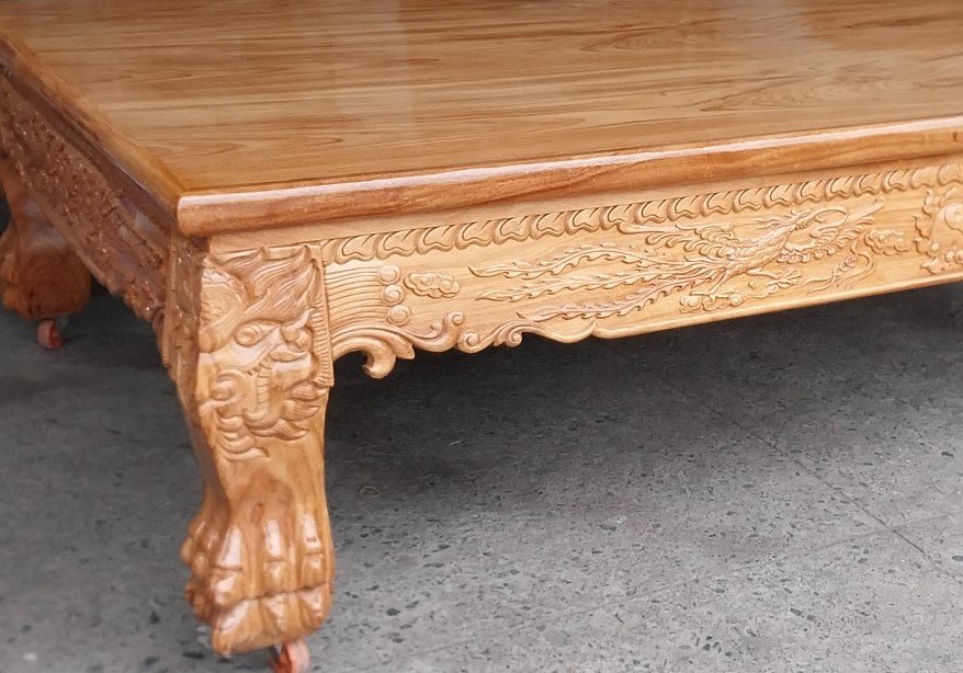 Đi văng gỗ gõ đỏ tự nhiên MS 3286 8 Đi văng gỗ gõ đỏ