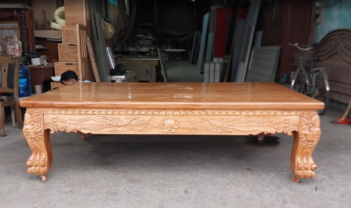 Đi văng gỗ gõ đỏ tự nhiên MS 3286 10 Đi văng gỗ gõ đỏ tự nhiên thiết kế tinh xảo