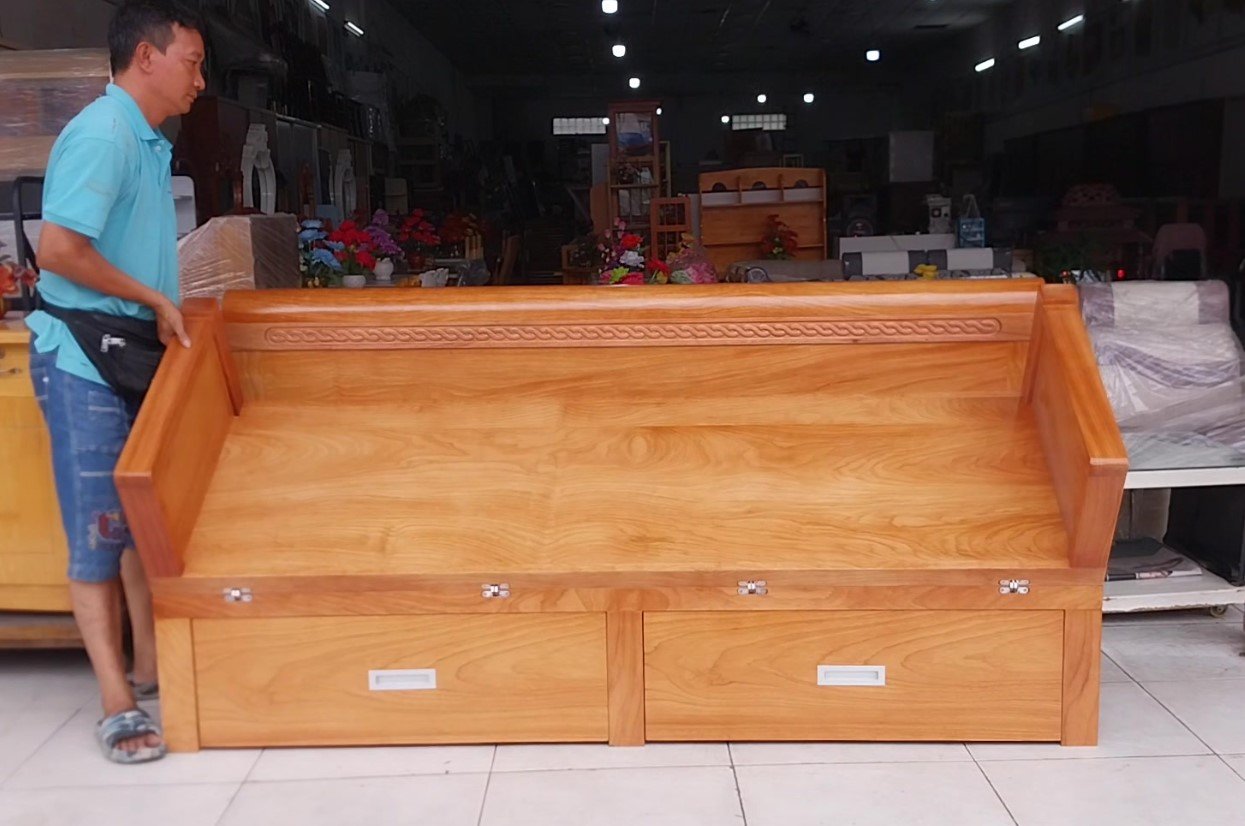 Giường gấp gỗ tự nhiên cao cấp MS 3290