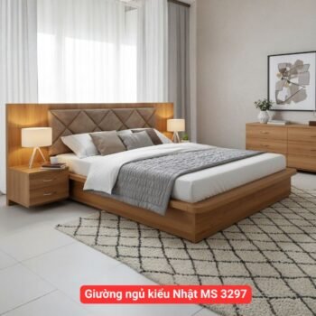 Giường ngủ kiểu Nhật gỗ công nghiệp lõi xanh chống trầy
