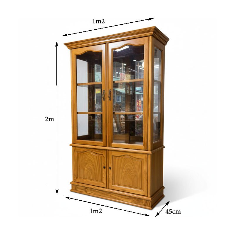 Tủ rượu gỗ gõ đỏ tự nhiên MS 3304 4 Kích thước tủ rượu gỗ gõ đỏ