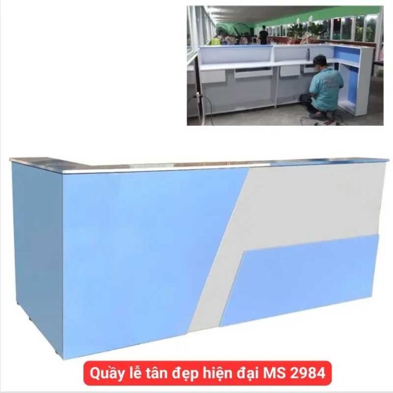 Quầy lễ tân đẹp hiện đại MS 2984