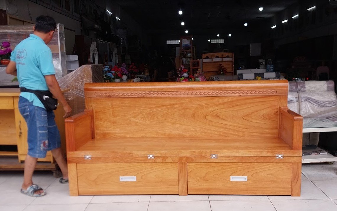Giường gấp thông minh gỗ tự nhiên tiết kiệm diện tích