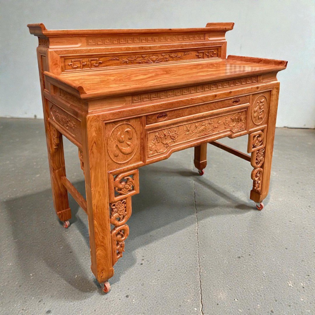 Bàn cúng 2 tầng gỗ hương đá MS 3336 6 Bàn cúng 2 tầng gỗ hương đá