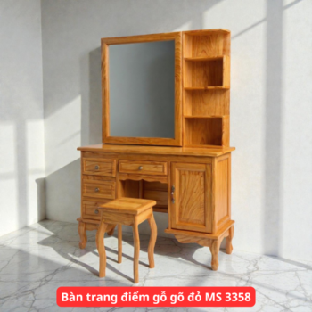 Bàn trang điểm gỗ gõ đỏ MS 3358