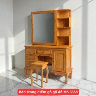Bàn trang điểm gỗ gõ đỏ MS 3358