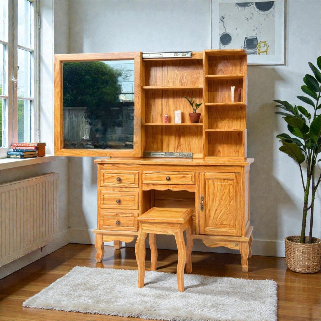Bàn trang điểm gỗ gõ