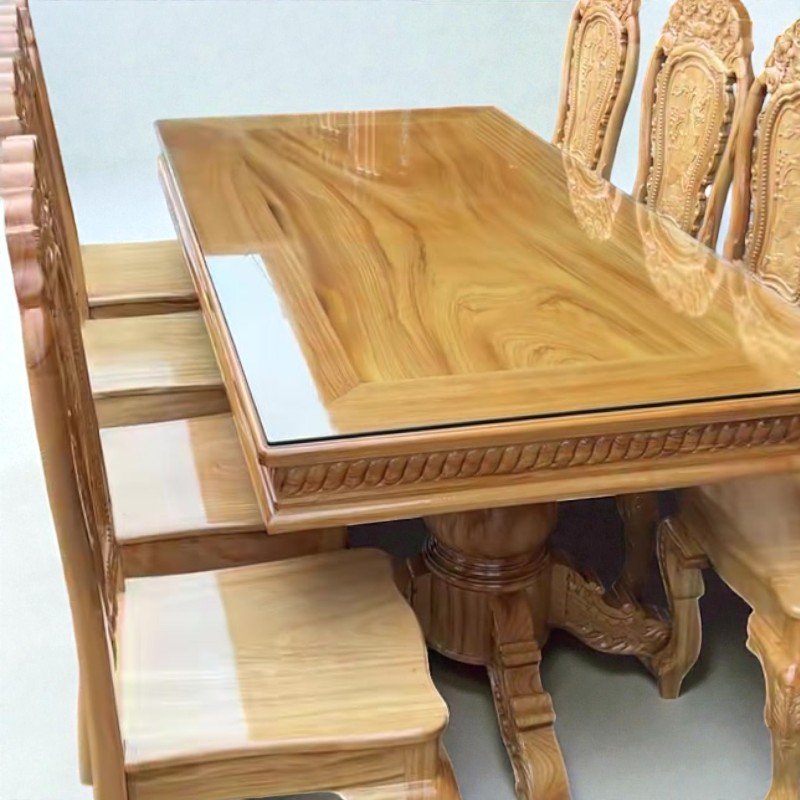 Bộ bàn ăn gỗ gõ đỏ