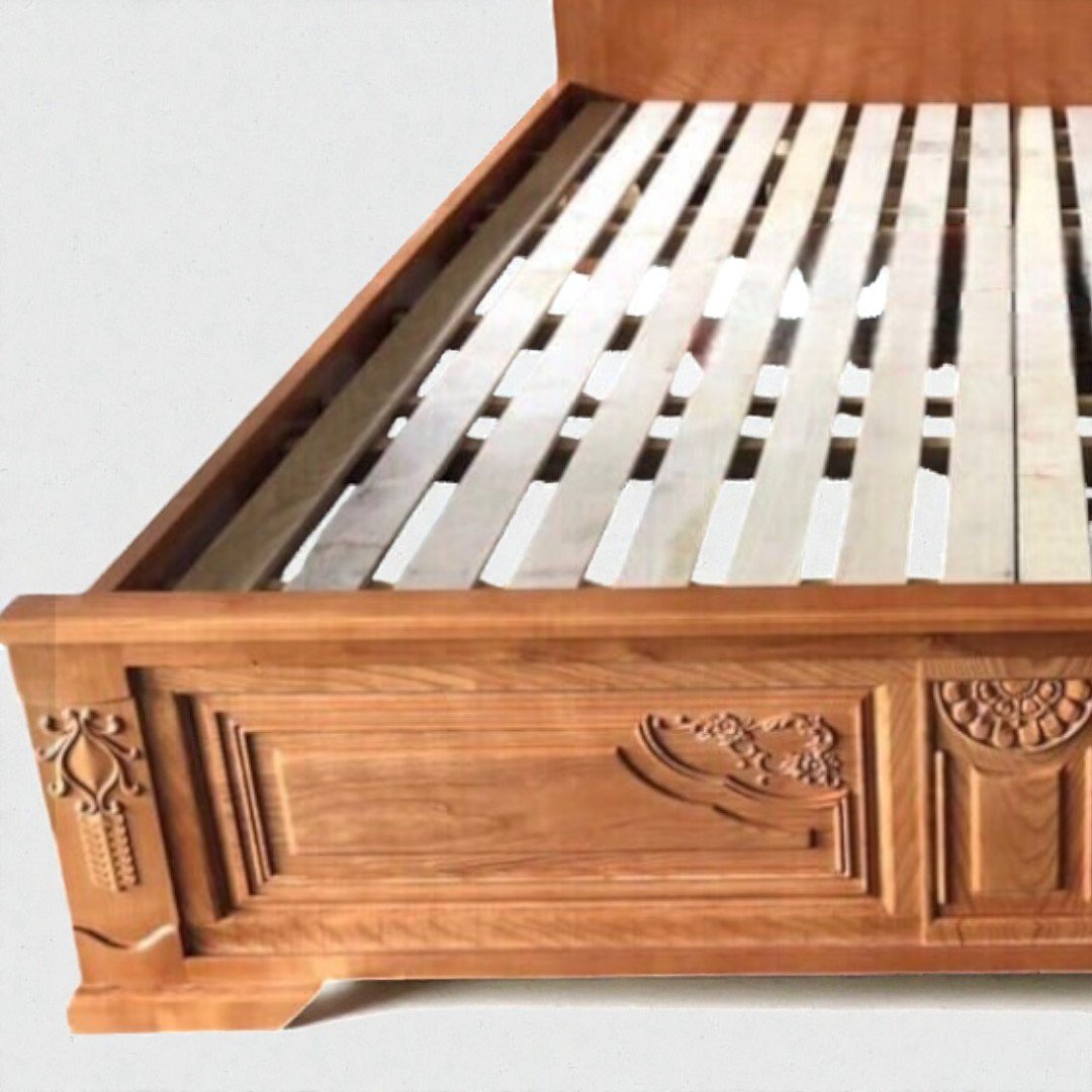 Giường ngủ gỗ sồi tự nhiên MS 3362 7 Chi tiết giường ngủ gỗ sồi Nga bền đẹp thiết kế hiện đại