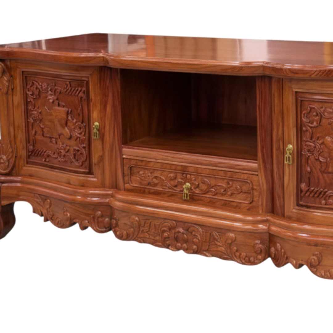 Kệ tivi gỗ hương đá hiện đại MS 3369 7 Chi tiết kệ tivi gỗ hương hiện đại thiết kế phòng khách sang trọng