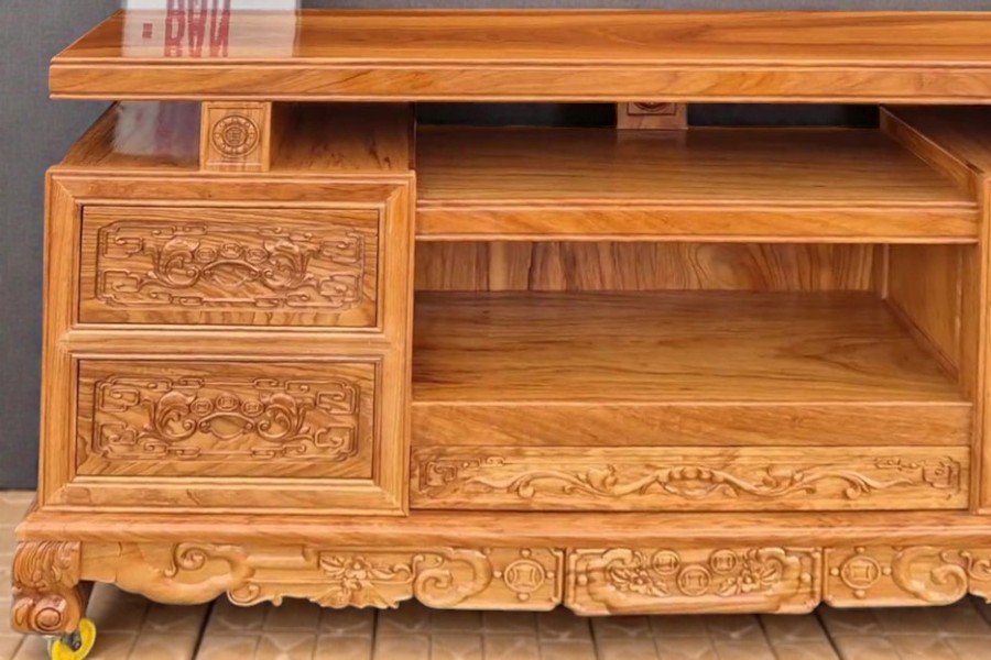 Chi tiết kệ tivi gỗ tự nhiên