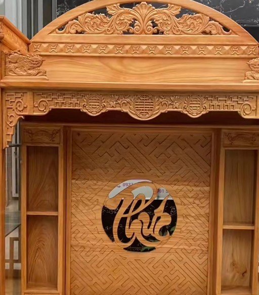 Kệ tivi kết hợp bàn thờ MS 3324 8 Chi tiết kệ tivi kết hợp bàn thờ phòng khách gỗ gõ đỏ