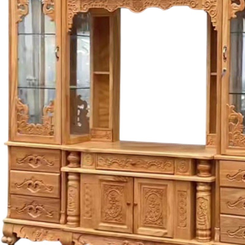 Kệ tivi kết hợp tủ rượu gỗ gõ đỏ MS 3325 5 Chi tiết kệ tivi kết hợp tủ rượu gỗ gõ đỏ đẹp sang trọng