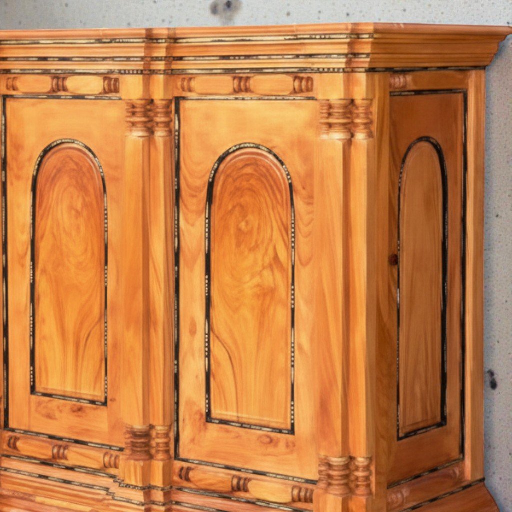 Tủ thờ gỗ gõ đỏ 9 trụ MS 3329 6 Chi tiết tủ thờ gỗ gõ đỏ 9 trụ gỗ tự nhiên bền đẹp