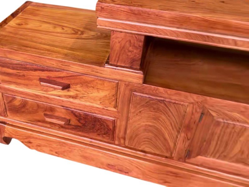 Chi tiết vân gỗ kệ tivi gỗ Hương Đá tự nhiên