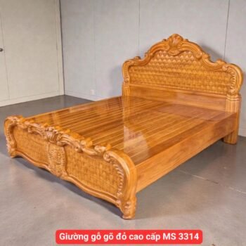 Giường gỗ gõ đỏ cao cấp MS 3314