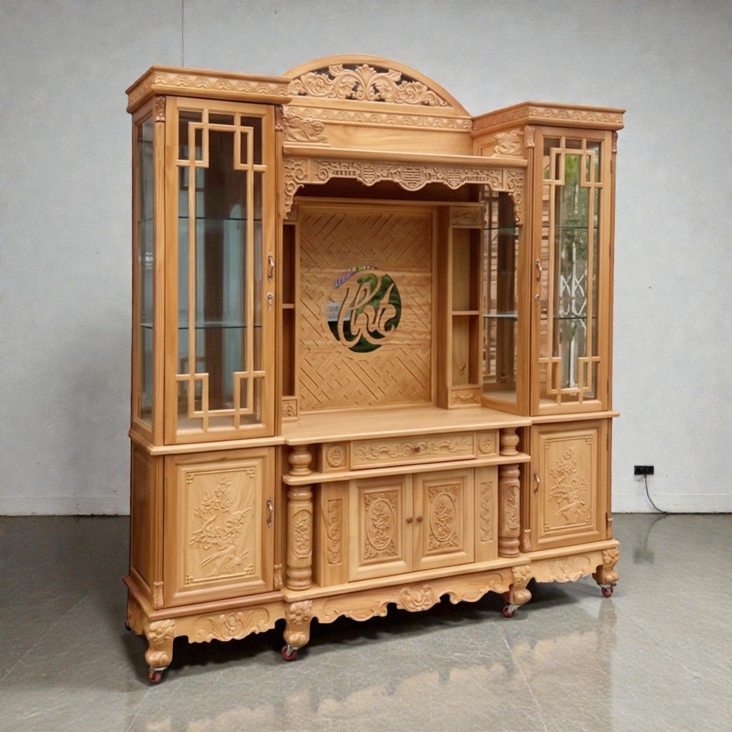 Kệ tivi kết hợp bàn thờ MS 3324 6 Kệ tivi kết hợp bàn thờ