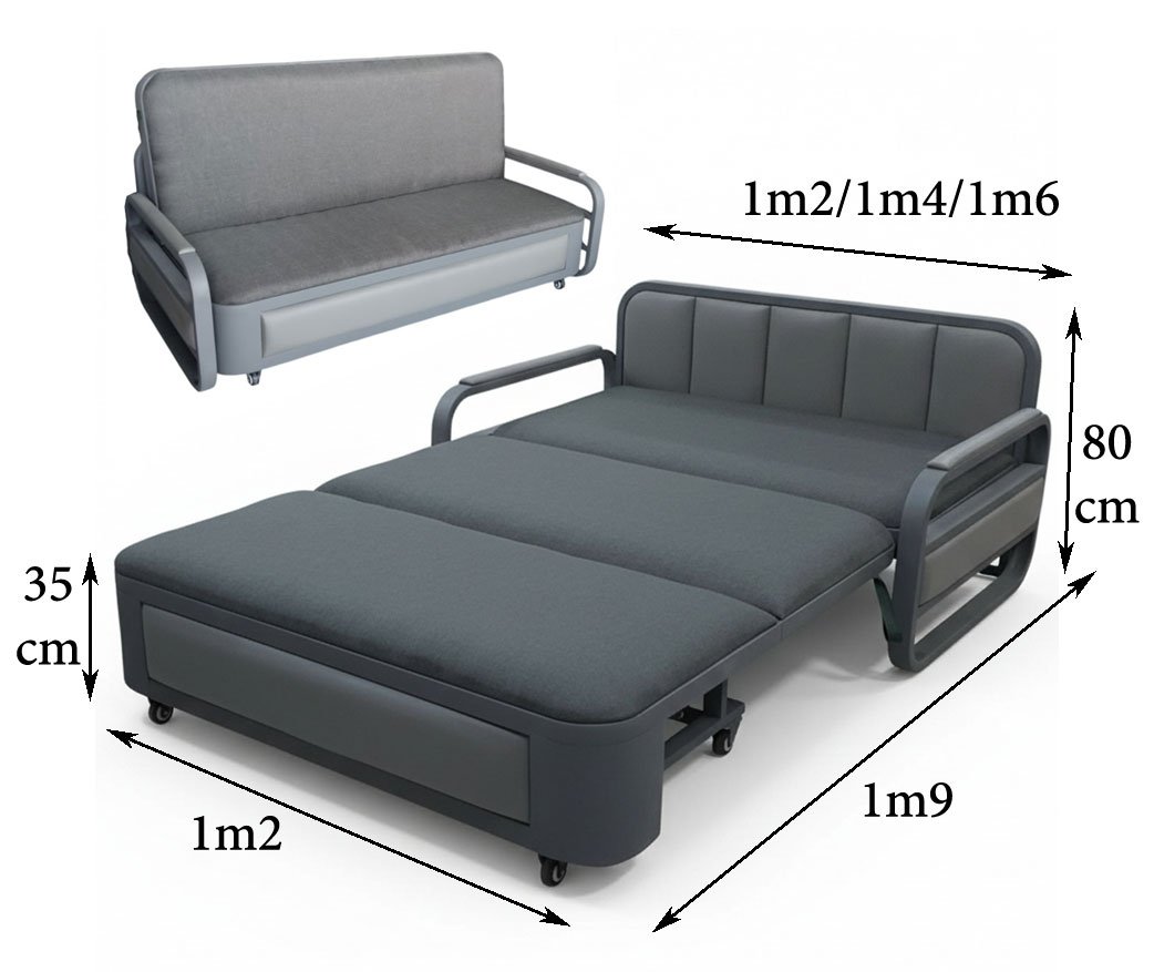 Ghế sofa kéo ra thành giường thông minh MS 3326 5 Kích thước sofa kéo ra thành giường thông minh đa năng