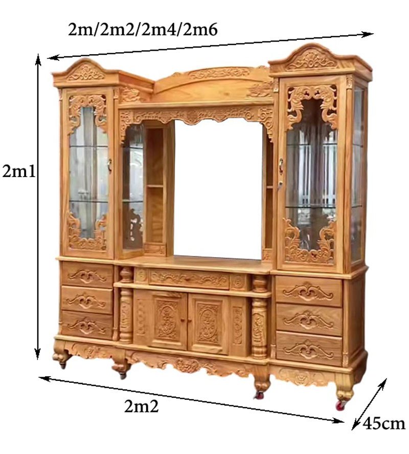 Kệ tivi kết hợp tủ rượu gỗ gõ đỏ Kệ tivi kết hợp tủ rượu gỗ gõ đỏ