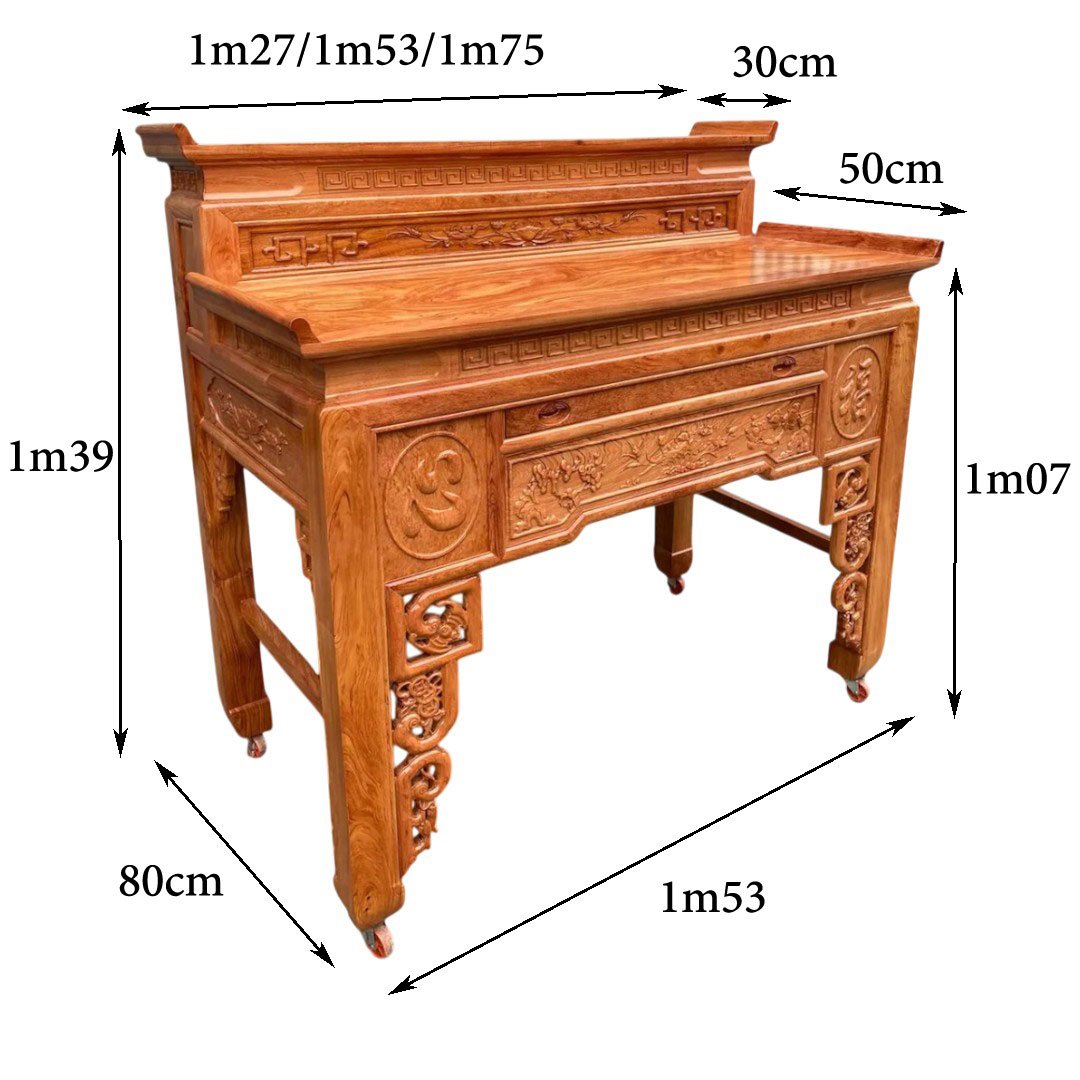 Bàn cúng 2 tầng gỗ hương đá MS 3336 7 Kích thước bàn cúng 2 tầng gỗ hương đá