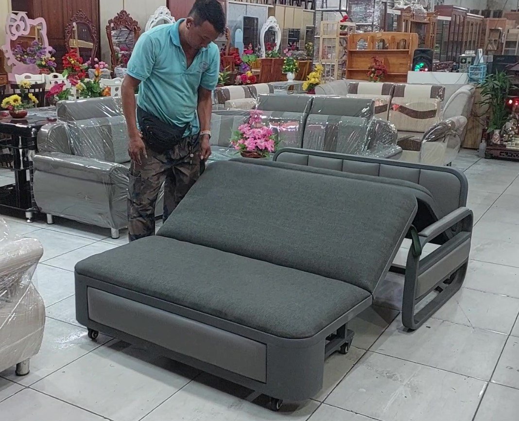 Chi tiết ghế sofa kéo ra thành giường thông minh Chi tiết ghế sofa kéo ra thành giường thông minh
