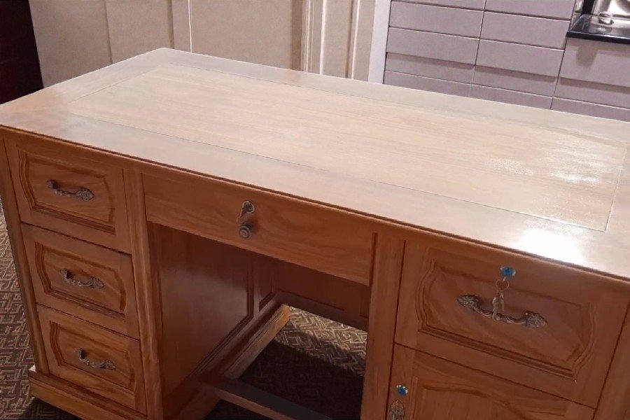 Bàn làm việc gỗ gõ đỏ 1m4 MS 3348 7 Thiết kế bàn làm việc gỗ gõ đỏ 1m4 sang trọng