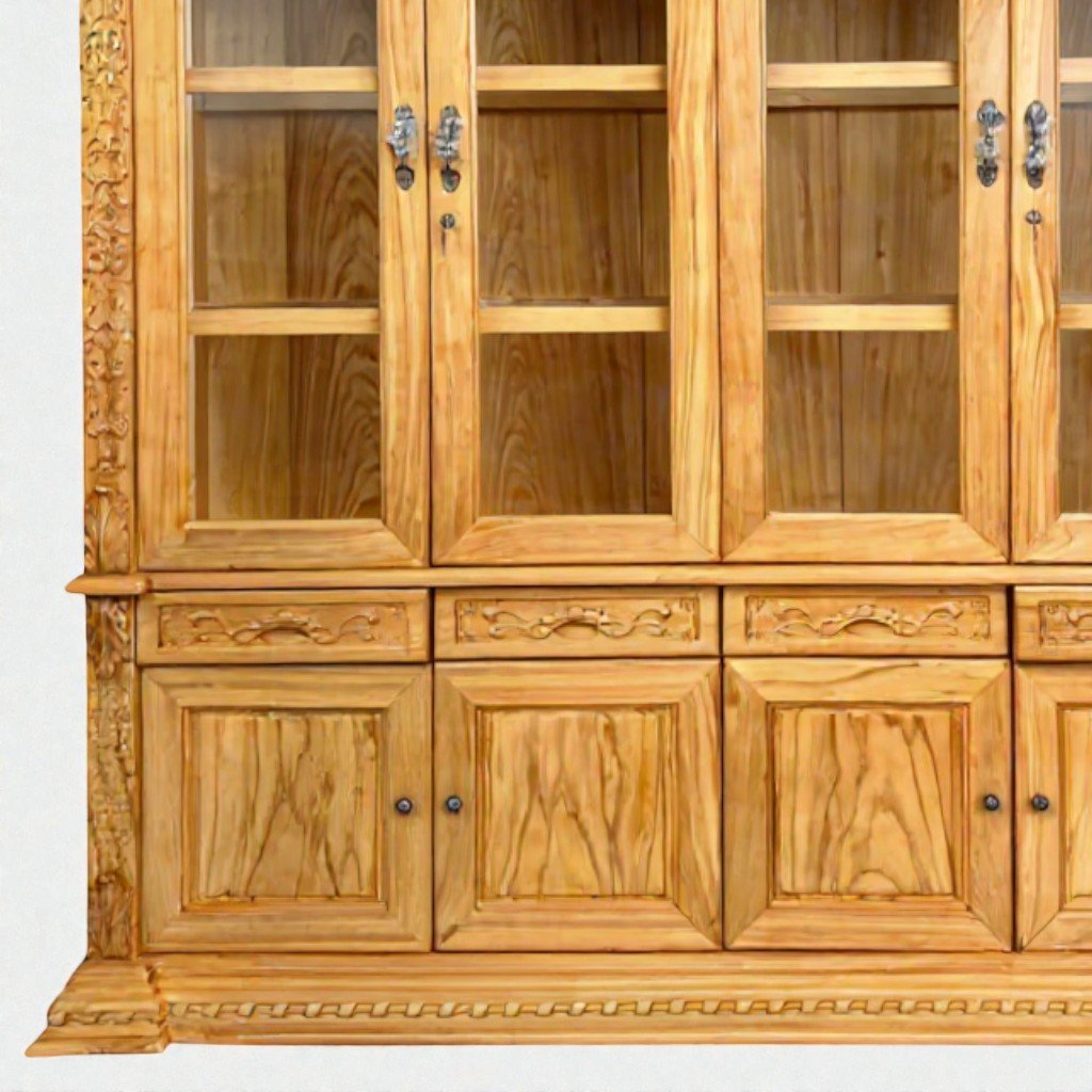 Thiết kế tủ rượu gỗ gõ đỏ tự nhiên đẹp mắt