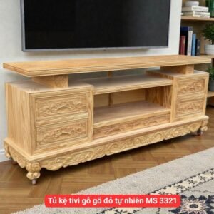 Tủ kệ tivi gỗ gõ đỏ tự nhiên MS 3321
