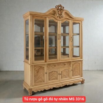 Tủ rượu gỗ gõ đỏ cao cấp