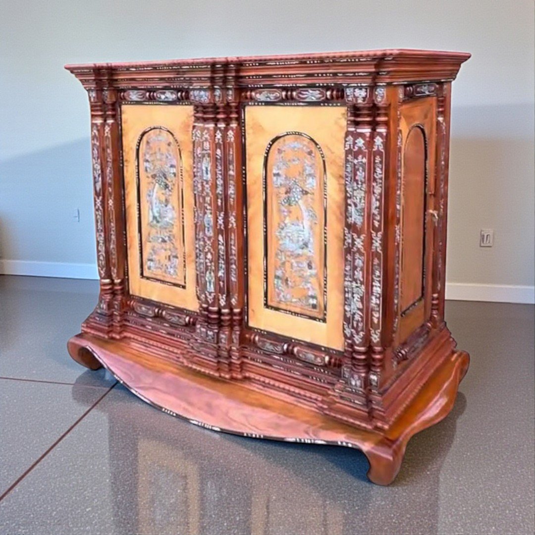 Tủ thờ gỗ căm xe gõ đỏ 15 trụ Tủ thờ gỗ căm xe gõ đỏ 15 trụ