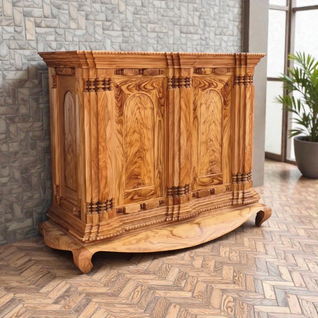 Tủ thờ gỗ gõ đỏ cao cấp tự nhiên chuẩn phong thủy