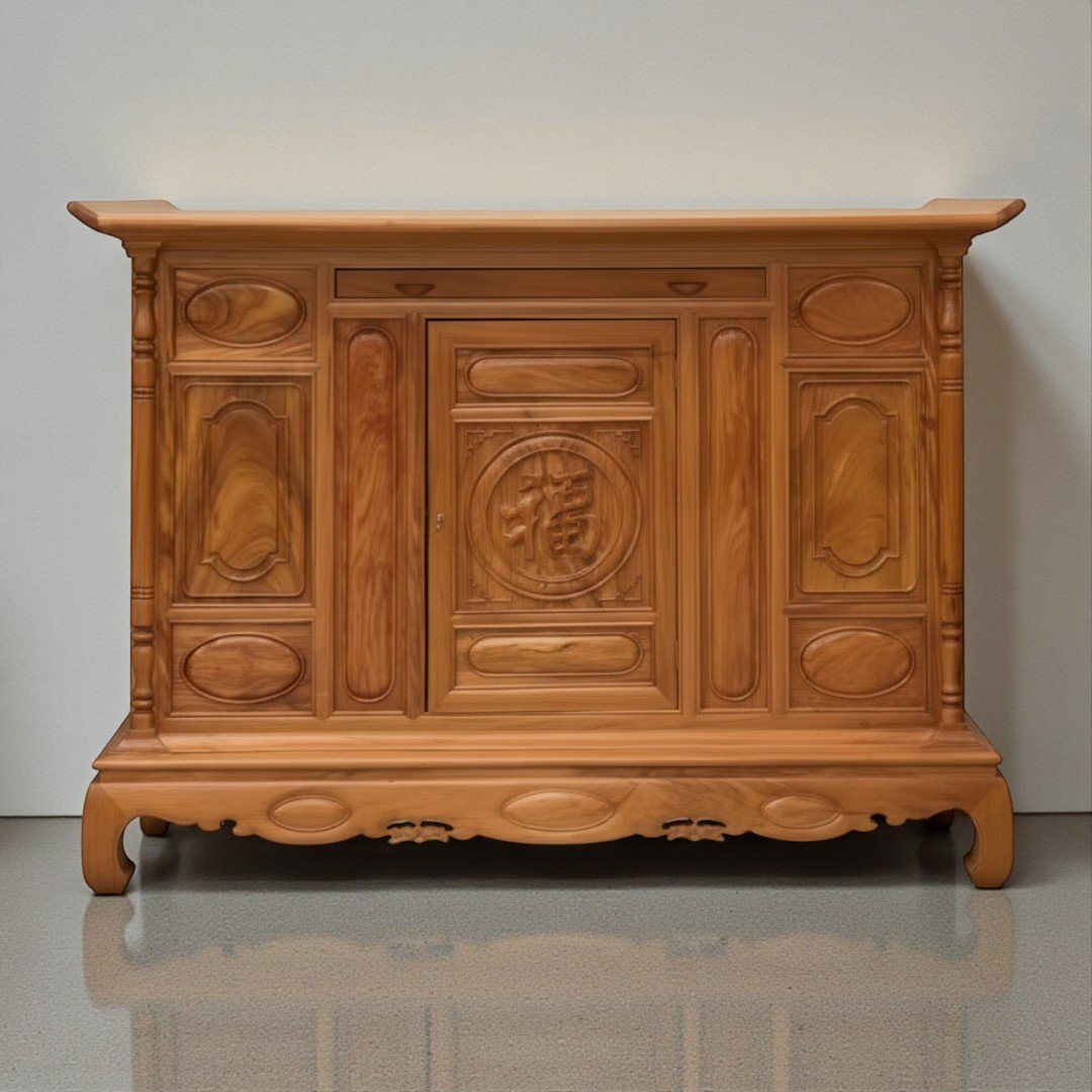 Tủ thờ gỗ hương đá tự nhiên rộng 1m75 MS 3346 6 Tủ thờ gỗ hương đá tự nhiên