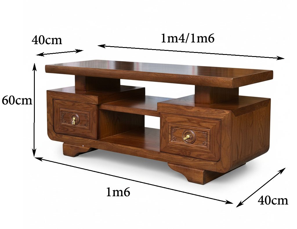 Kệ Tivi Hiện Đại Gỗ Tự Nhiên MS 3320 7 Kích thước kệ tivi hiện đại
