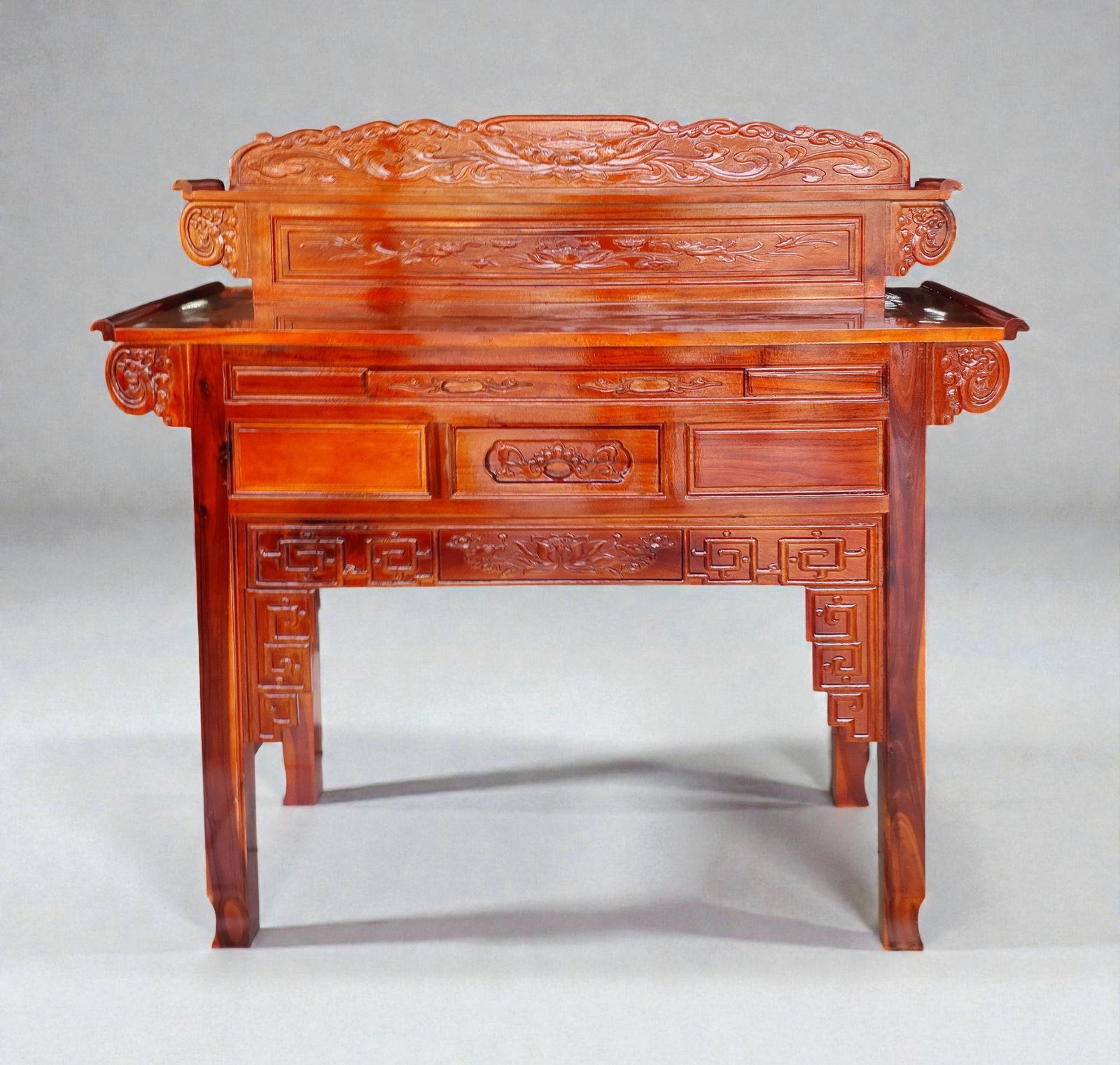 Bàn thờ gỗ tràm 1m54 gỗ tự nhiên MS 3374 4 Bàn thờ gỗ tràm 1m54