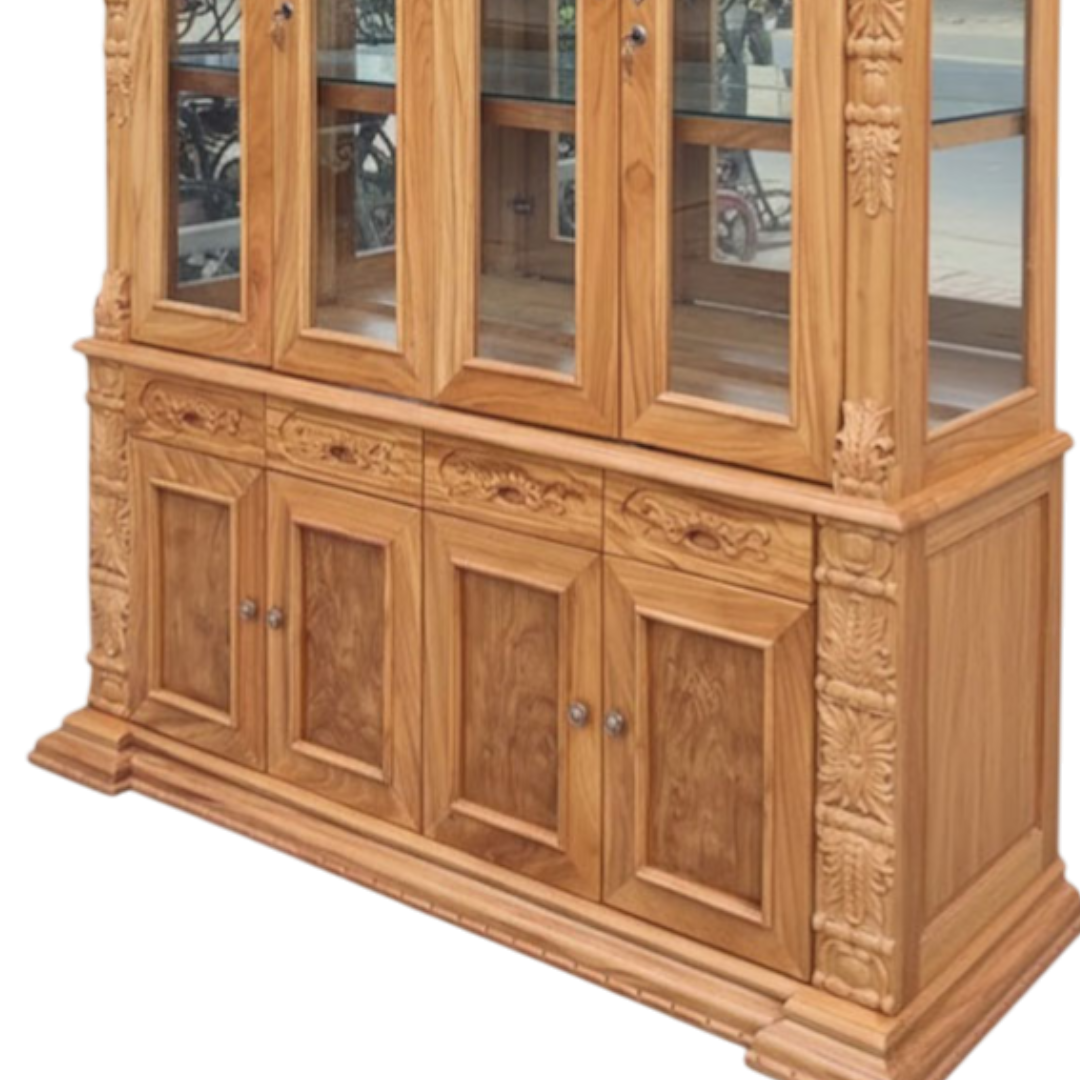 Tủ rượu gỗ gõ đỏ 1m6 MS 3392 9 Chi tiết mẫu tủ rượu gỗ gõ đỏ 1m6 tại Nội thất Thái Bình