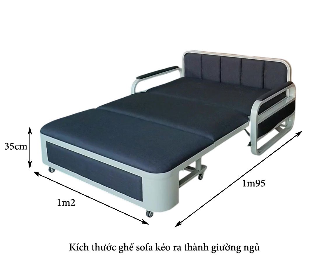 Sofa kéo ra thành giường ngủ MS 3398 7 Kích thước sofa giường