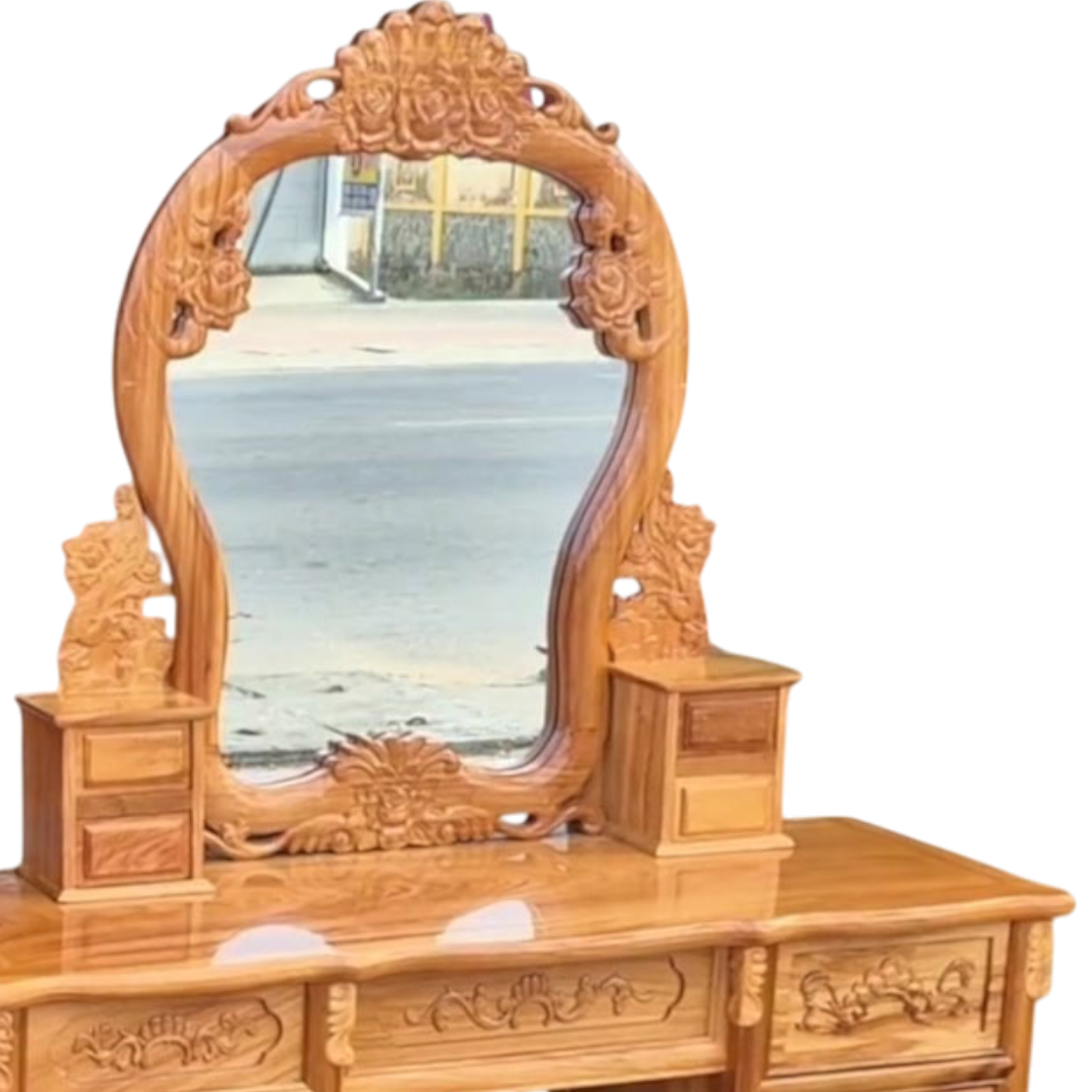 Thiết kế bàn trang điểm gỗ tự nhiên sang trọng