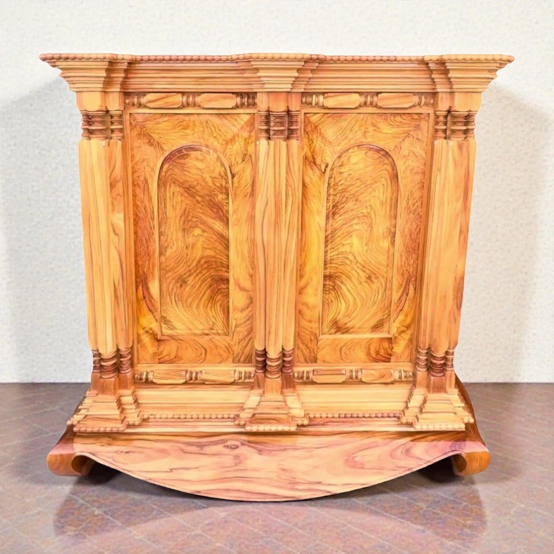 Tủ thờ gỗ gõ đỏ 9 trụ cao cấp thiết kế truyền thống