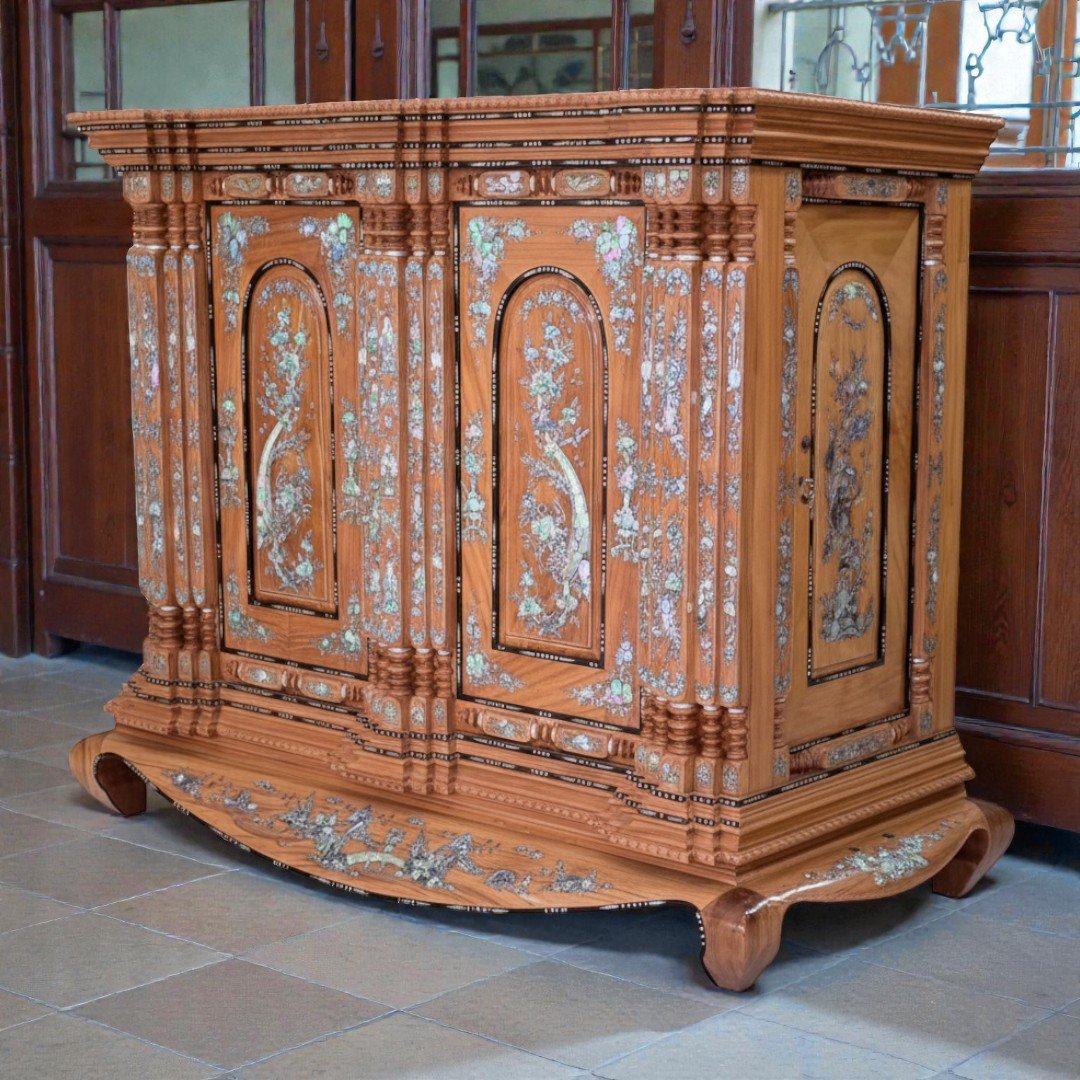 Tủ thờ khảm trai cao cấp