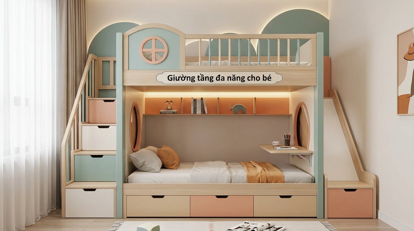 Top 7 Xu Hướng Sử Dụng Giường Tầng Hot Nhất 2026 Bạn Không Nên Bỏ Lỡ 8 giường tầng đa năng cho bé