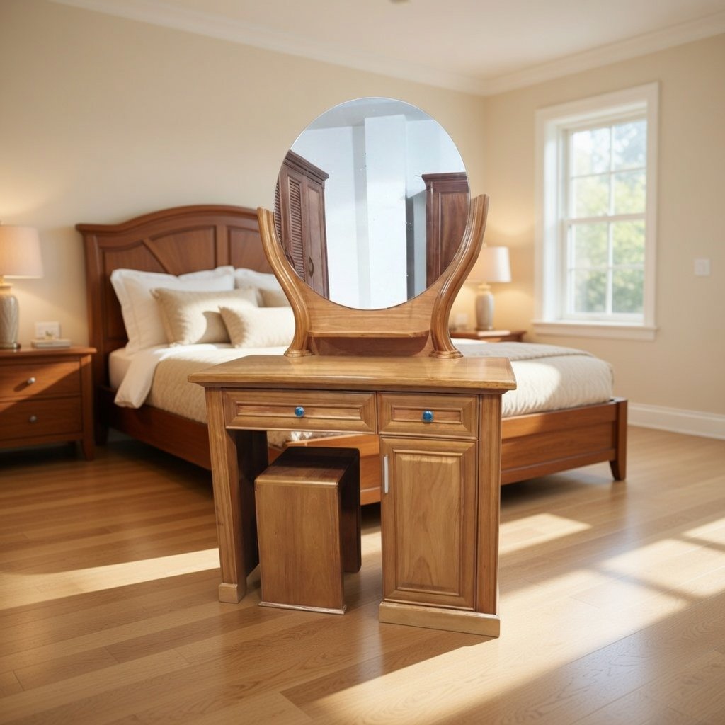 Bàn trang điểm gỗ tự nhiên đẹp