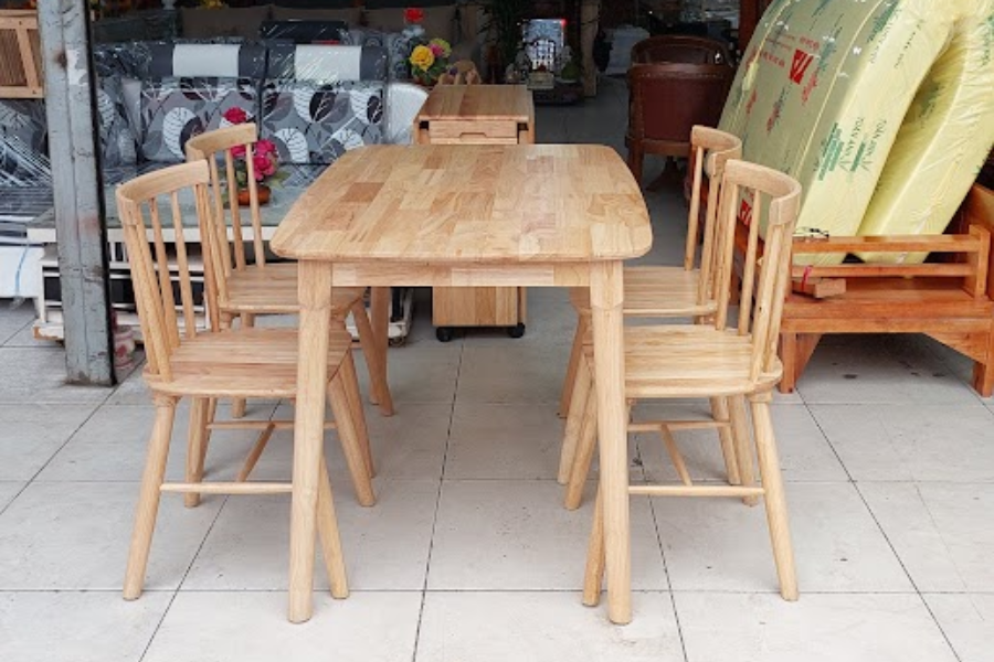 Bộ bàn ăn gỗ tự nhiên 4 ghế