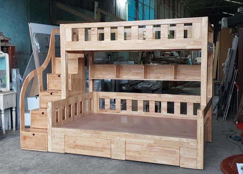 Giường tầng gỗ tự nhiên