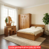 combo giường tủ gỗ tự nhiên đẹp màu vân gõ đỏ cao cấp