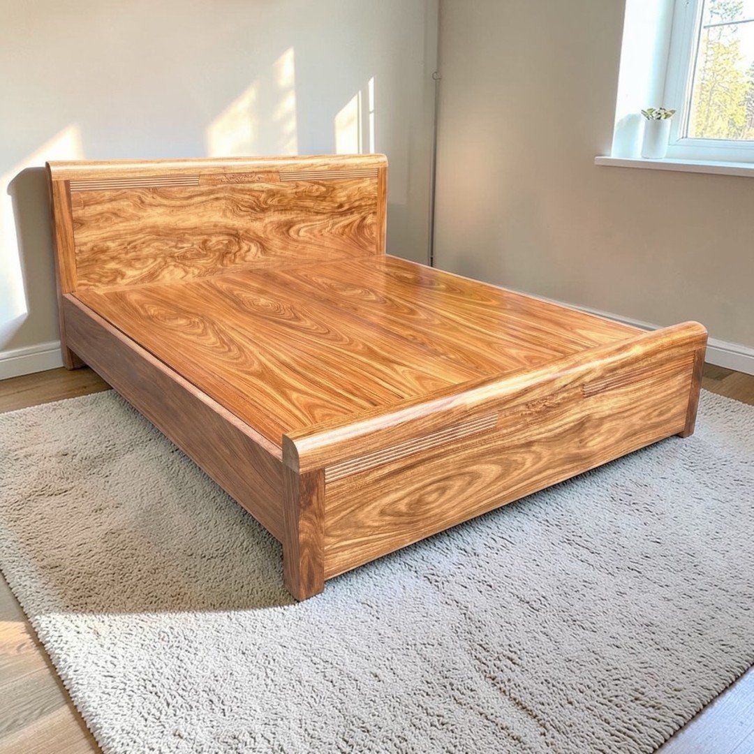 Giường ngủ gỗ tự nhiên vân Hương Xám sang trọng Giường ngủ gỗ tự nhiên vân Hương Xám sang trọng